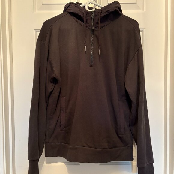 Grey Athletic Quarter Zip Hoodie - Picture 1 of 6
